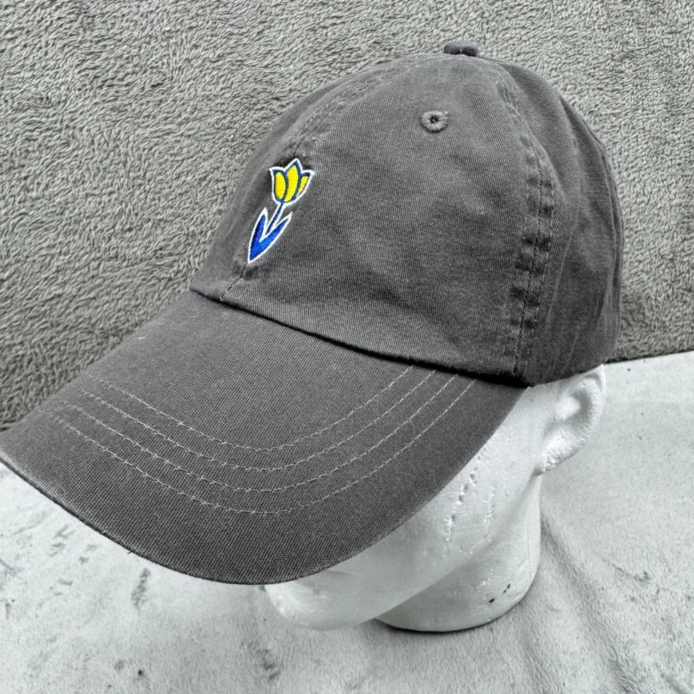 Dutch‎ Bros Coffee Hat Mens OSFM Gray Excellent Tulip Logo Adjustable Strapback
